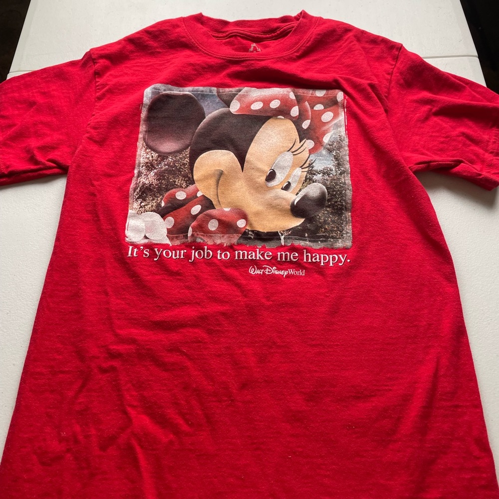 Minnie Walt Disney World Red Tee Shirt Size S